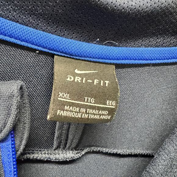 Nike Track Jacket Mens XXL 2XL Blue Full Zip Dri Fit Activewear - Picture 2 of 8
